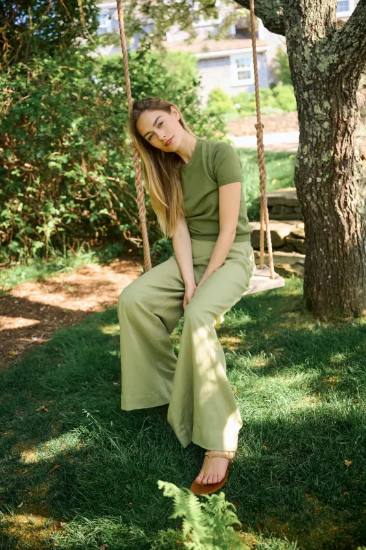 Ivy Pant Linen - Moss made by Julia Amory