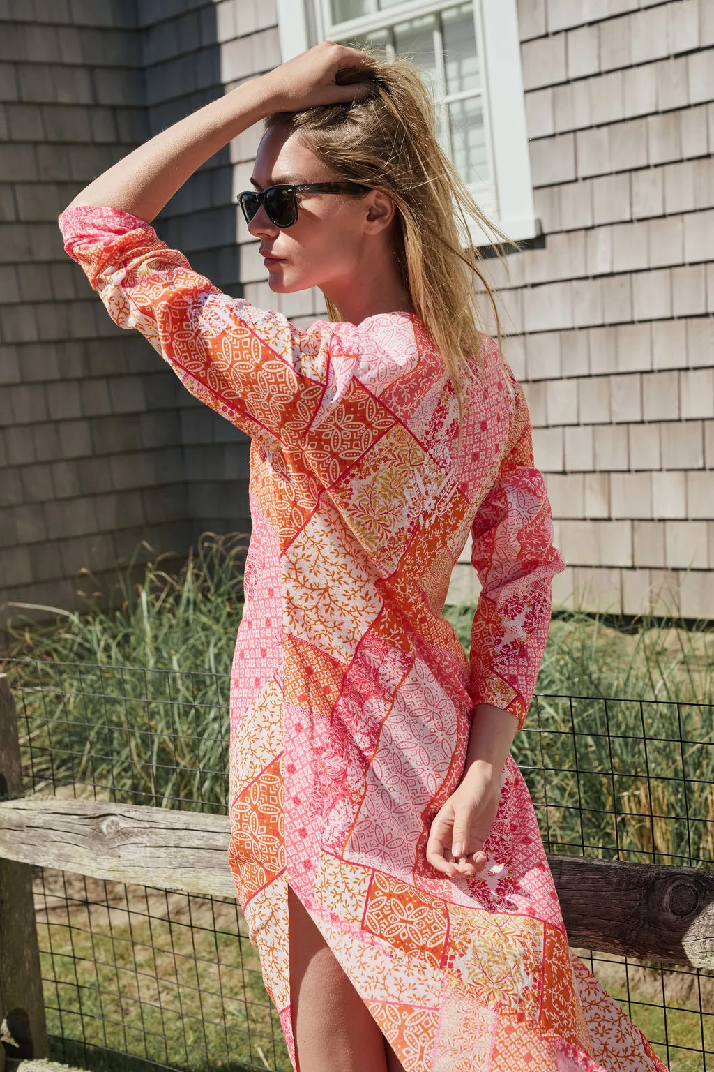 Chloe Caftan Cotton - Sunset Zigzag sold by Julia Amory product image thumbnail 5