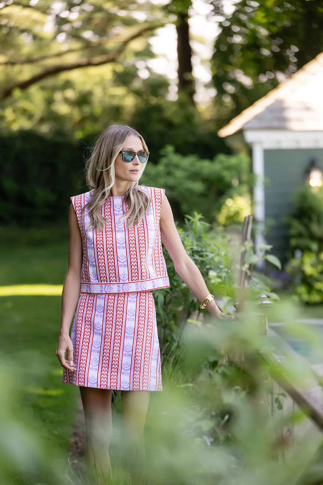 Gidget Mini Skirt - Baie Mustique Stripe sold by Julia Amory product image thumbnail 3