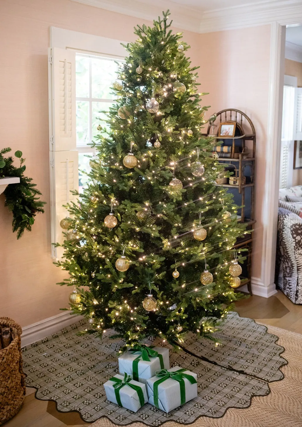 Olive Patchwork Tree Skirt sold by Julia Amory product image thumbnail 2