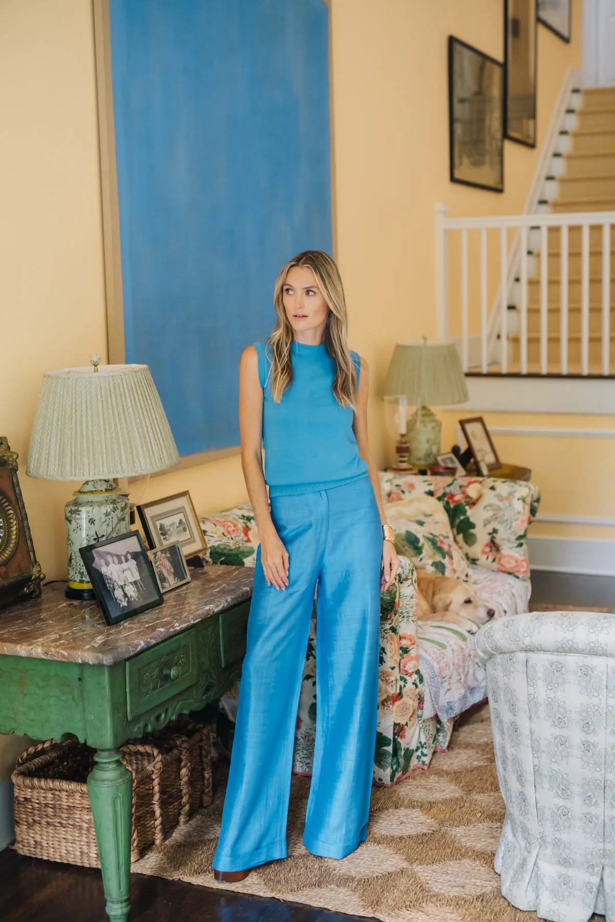 Julia Pant - Cornflower Blue sold by Julia Amory