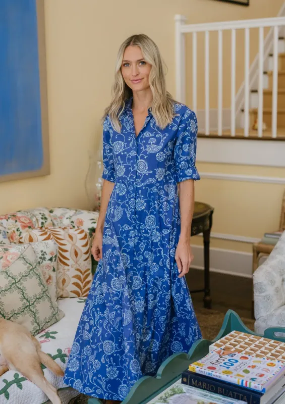 The JA Shirt Dress - Cobalt Petunia sold by Julia Amory