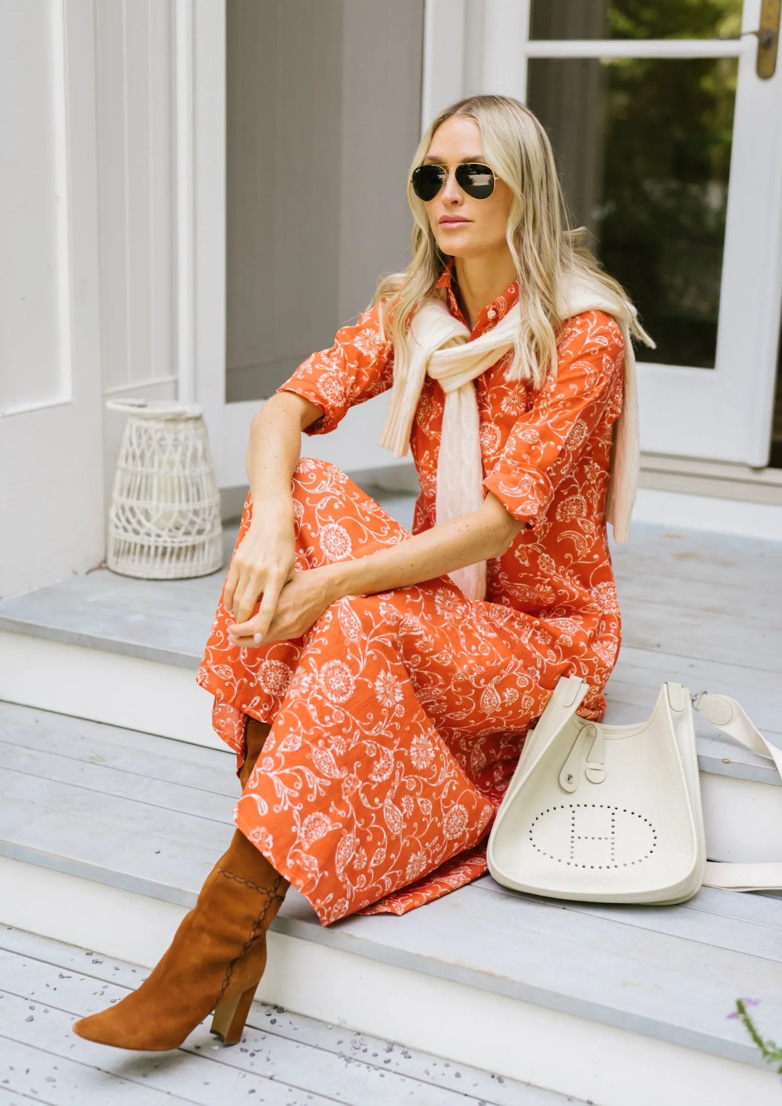 The JA Shirt Dress - Sienna Petunia sold by Julia Amory