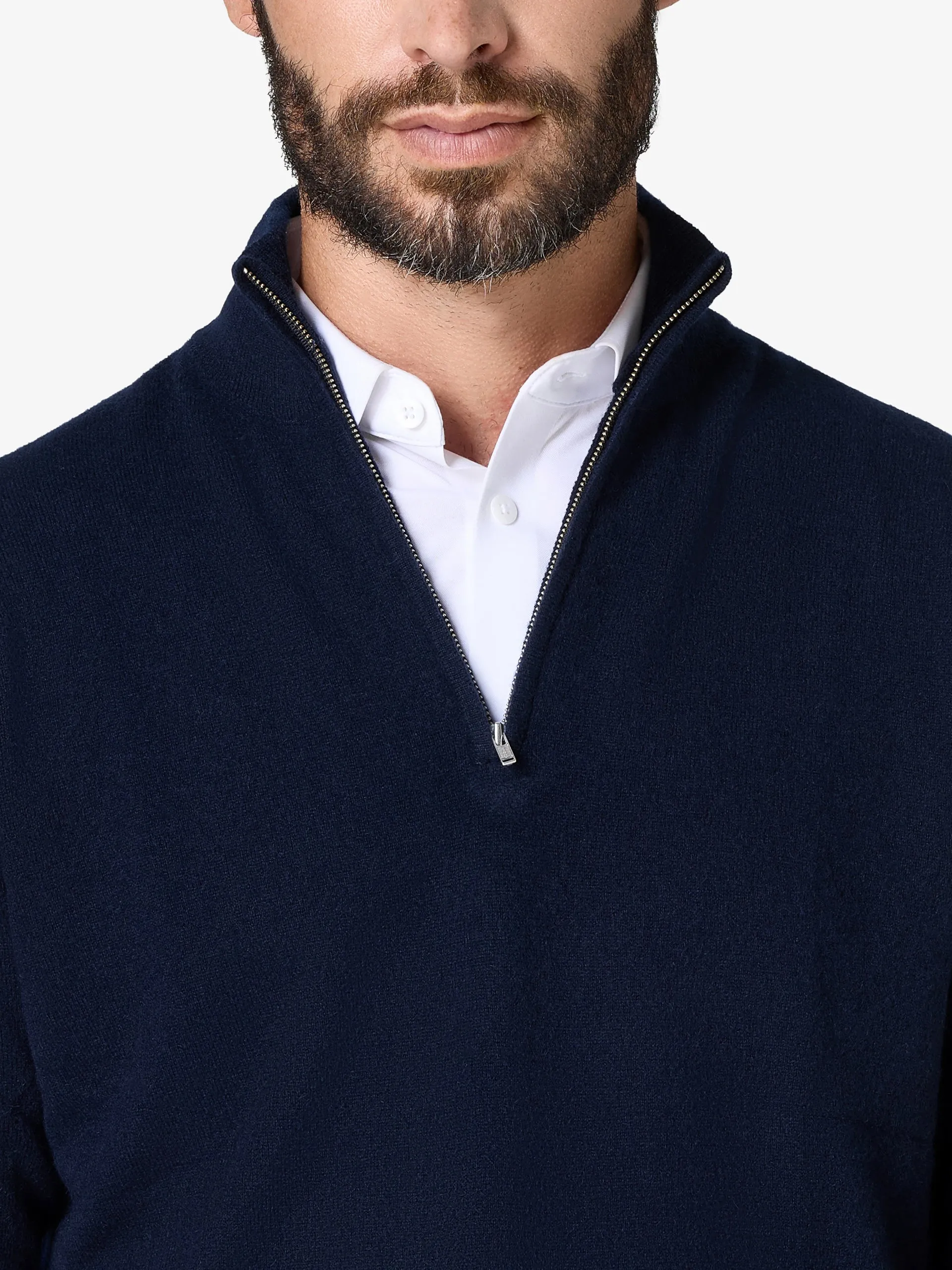 xSweater Cashmere Half-Zip - Navy sold by xSuit product image thumbnail 2