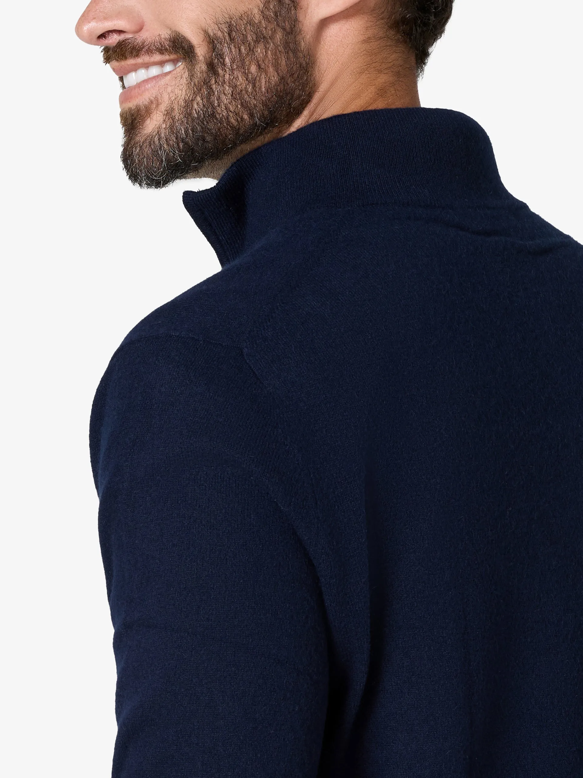 xSweater Cashmere Half-Zip - Navy sold by xSuit product image thumbnail 4