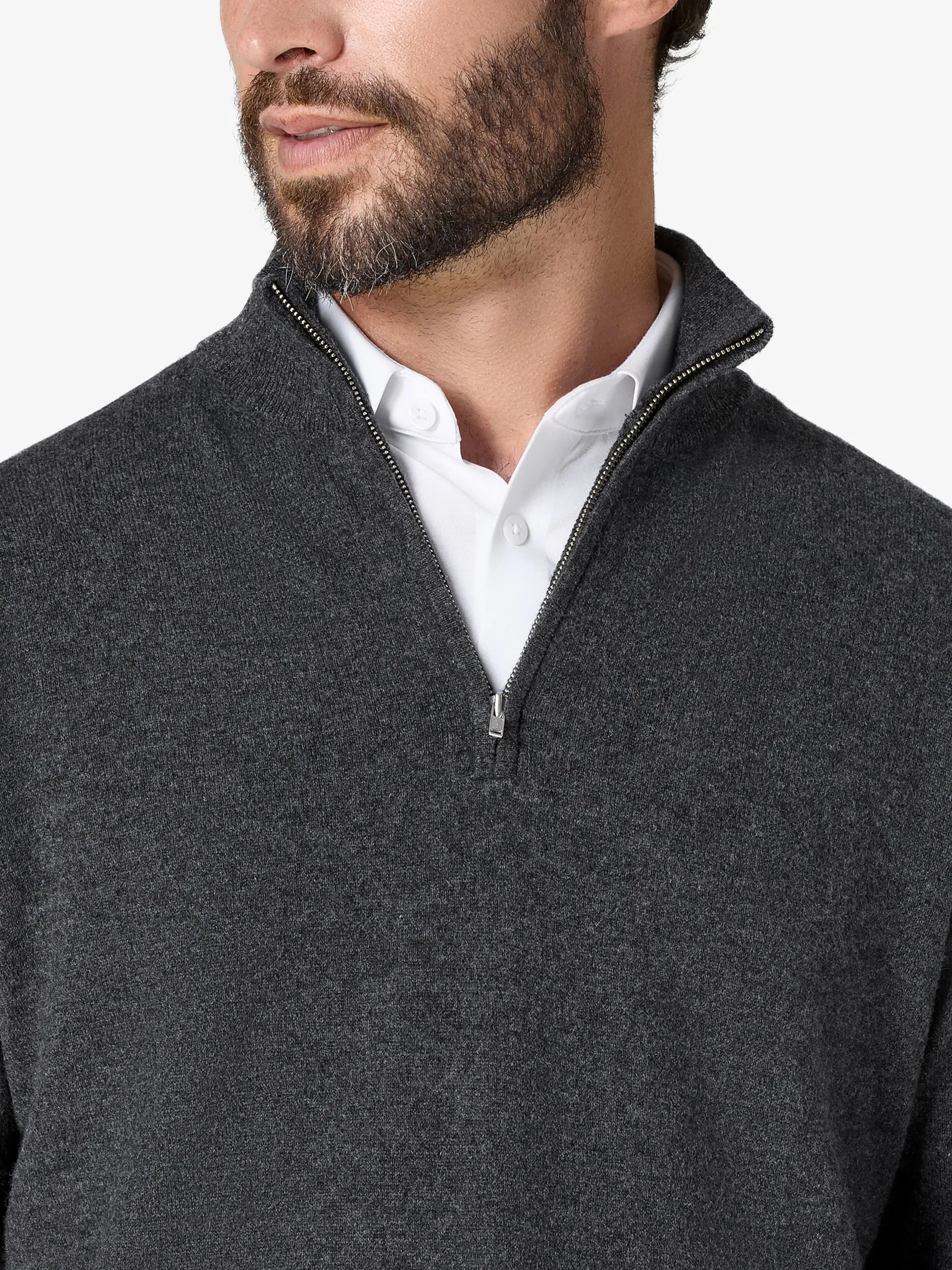 xSweater Cashmere Half-Zip - Dark Grey sold by xSuit product image thumbnail 2