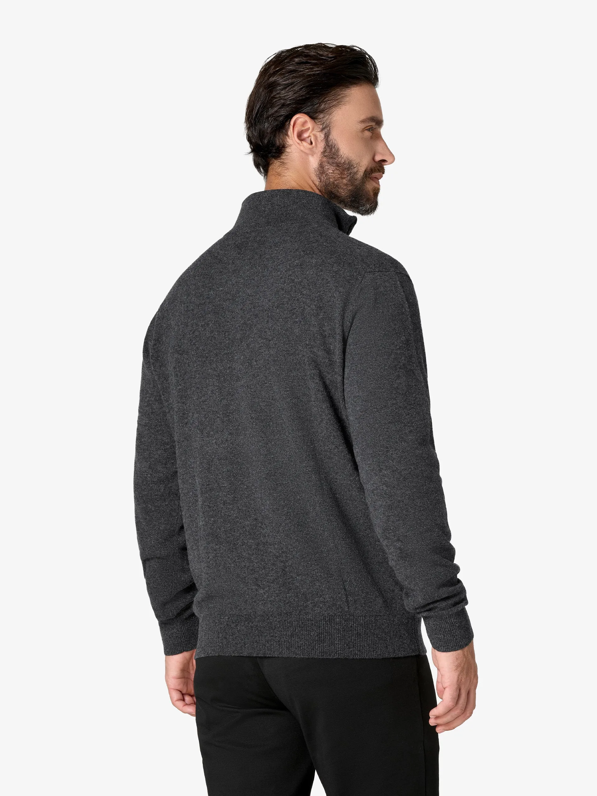 xSweater Cashmere Half-Zip - Dark Grey sold by xSuit product image thumbnail 5