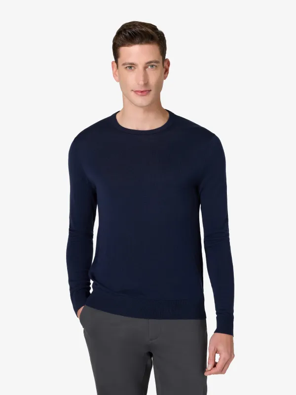 xSweater Merino Crewneck Lightweight - Navy sold by xSuit