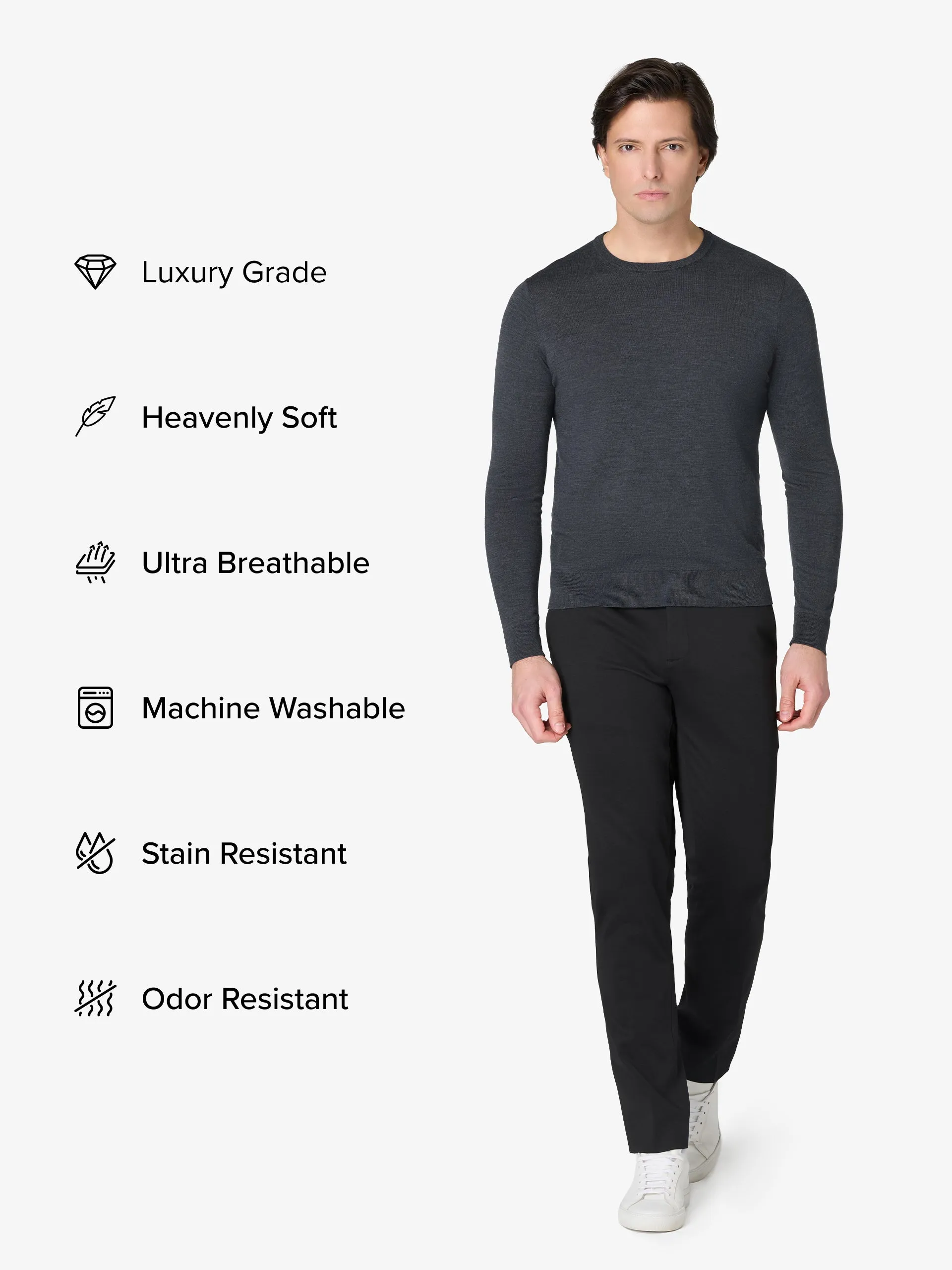 xSweater Crewneck Light-weight - Mid-Grey sold by xSuit product image thumbnail 2