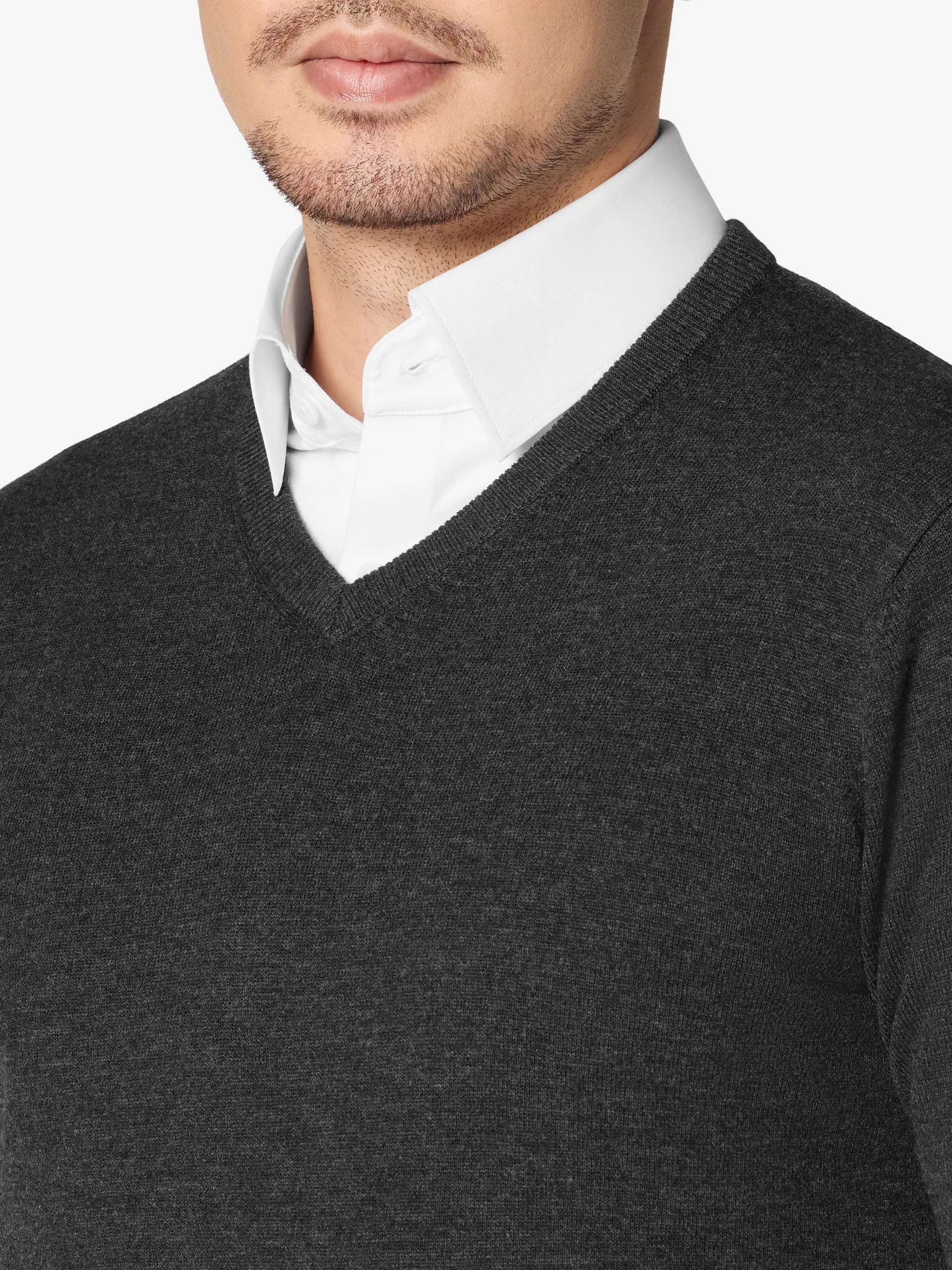 xSweater V-Neck Mid-weight - Charcoal sold by xSuit product image thumbnail 3