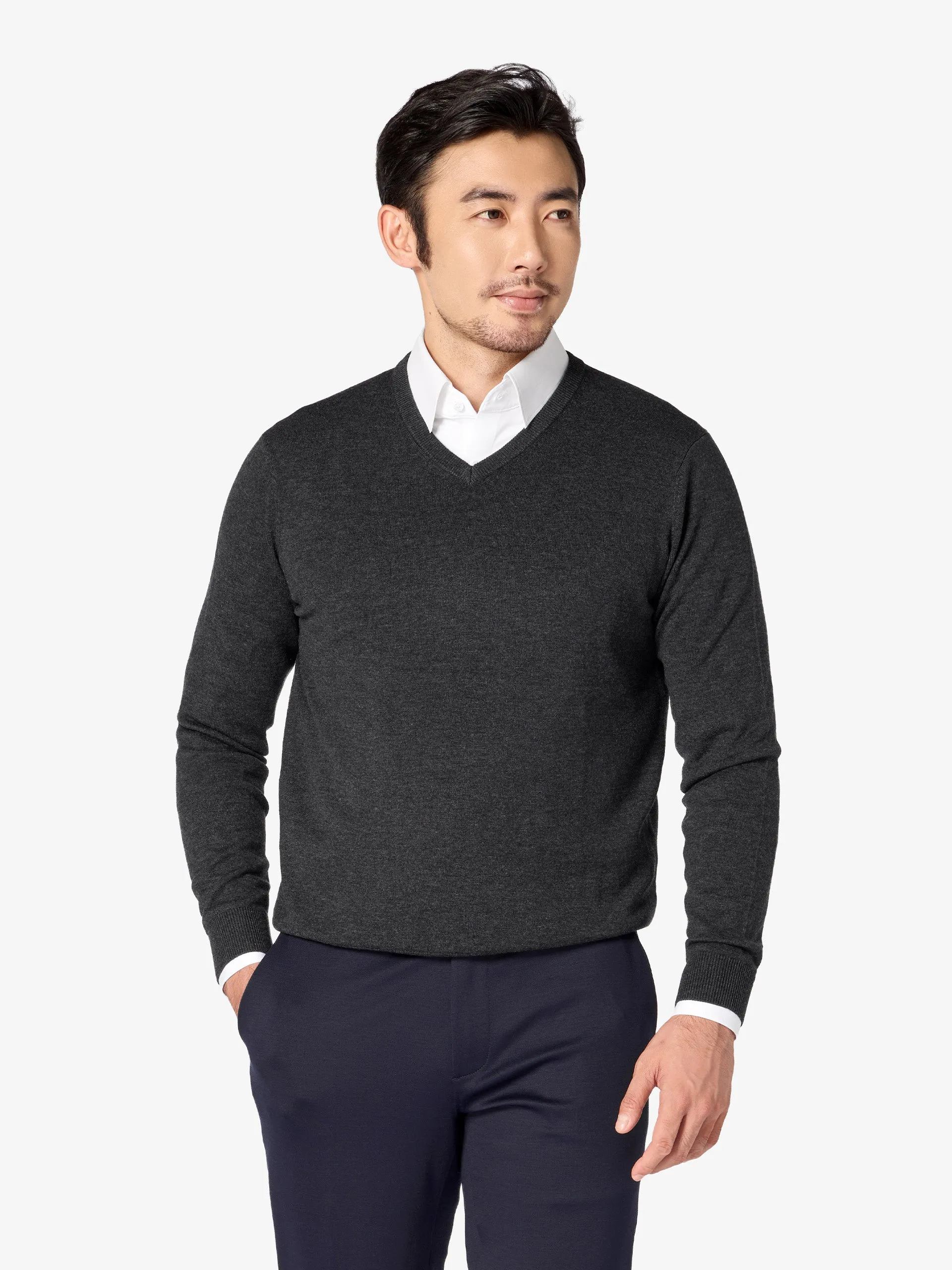 xSweater V-Neck Mid-weight - Charcoal sold by xSuit
