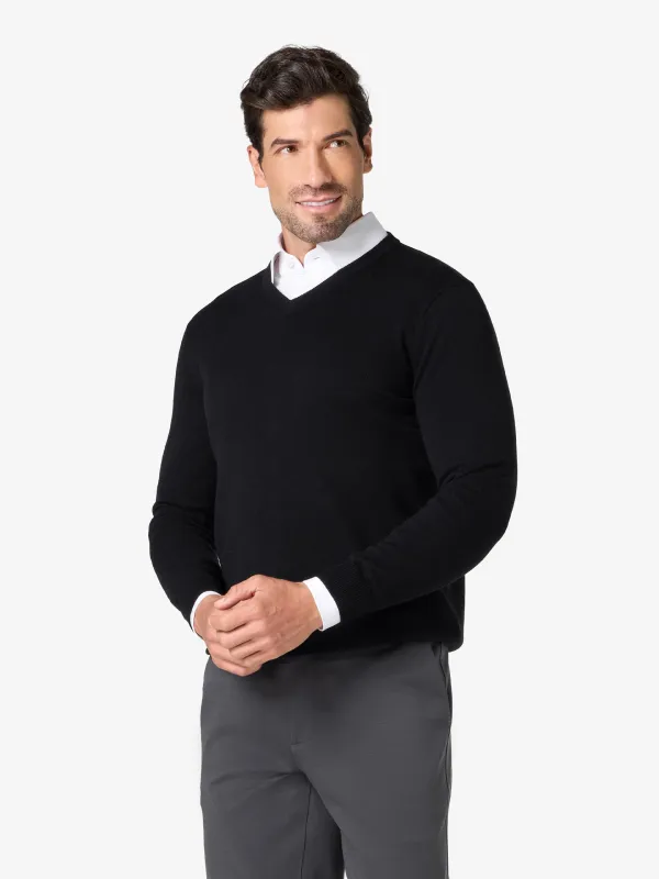 xSweater V-Neck Mid-weight - Black sold by xSuit
