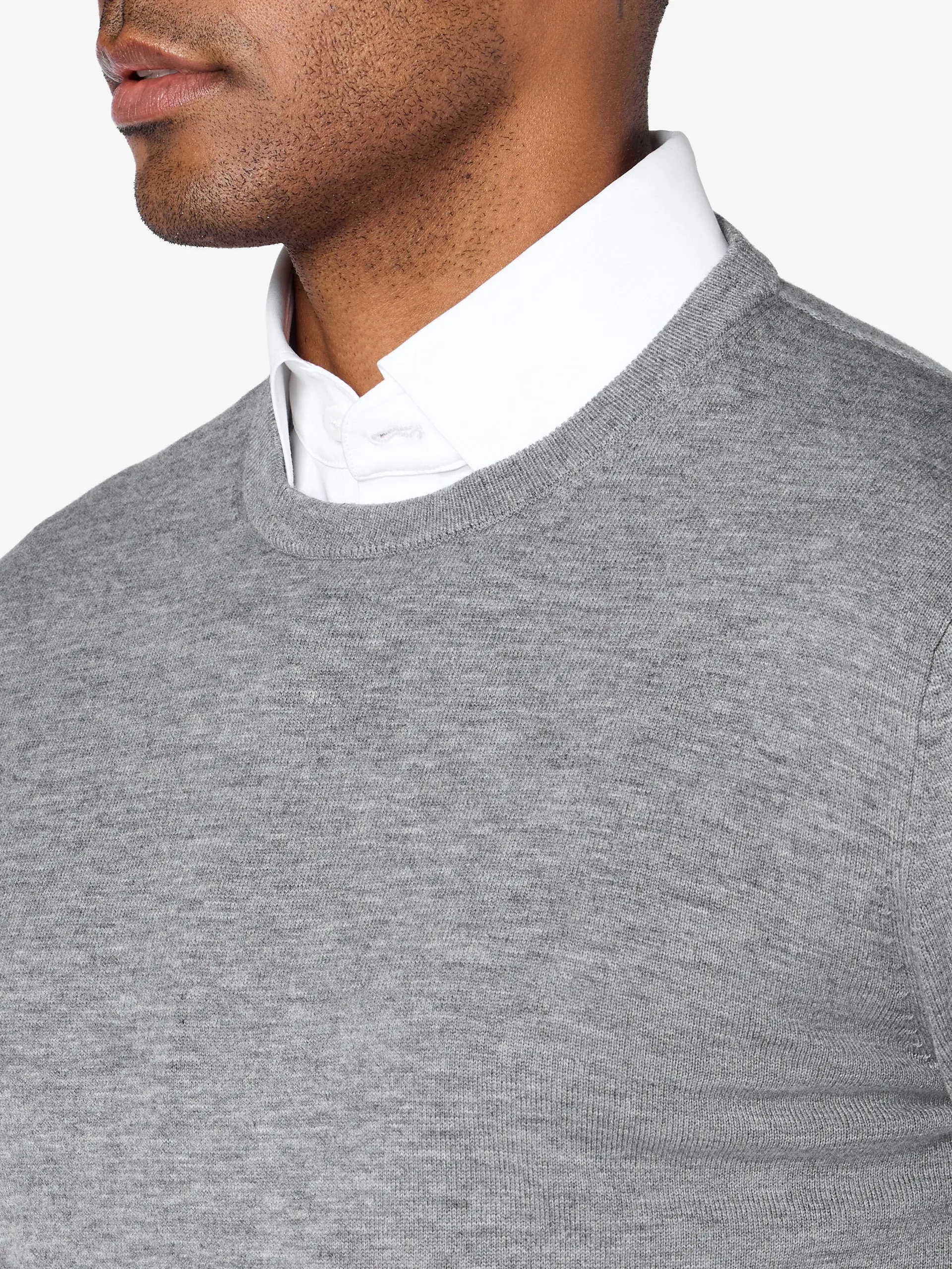 xSweater Merino Crewneck Midweight - Light Grey sold by xSuit product image thumbnail 3