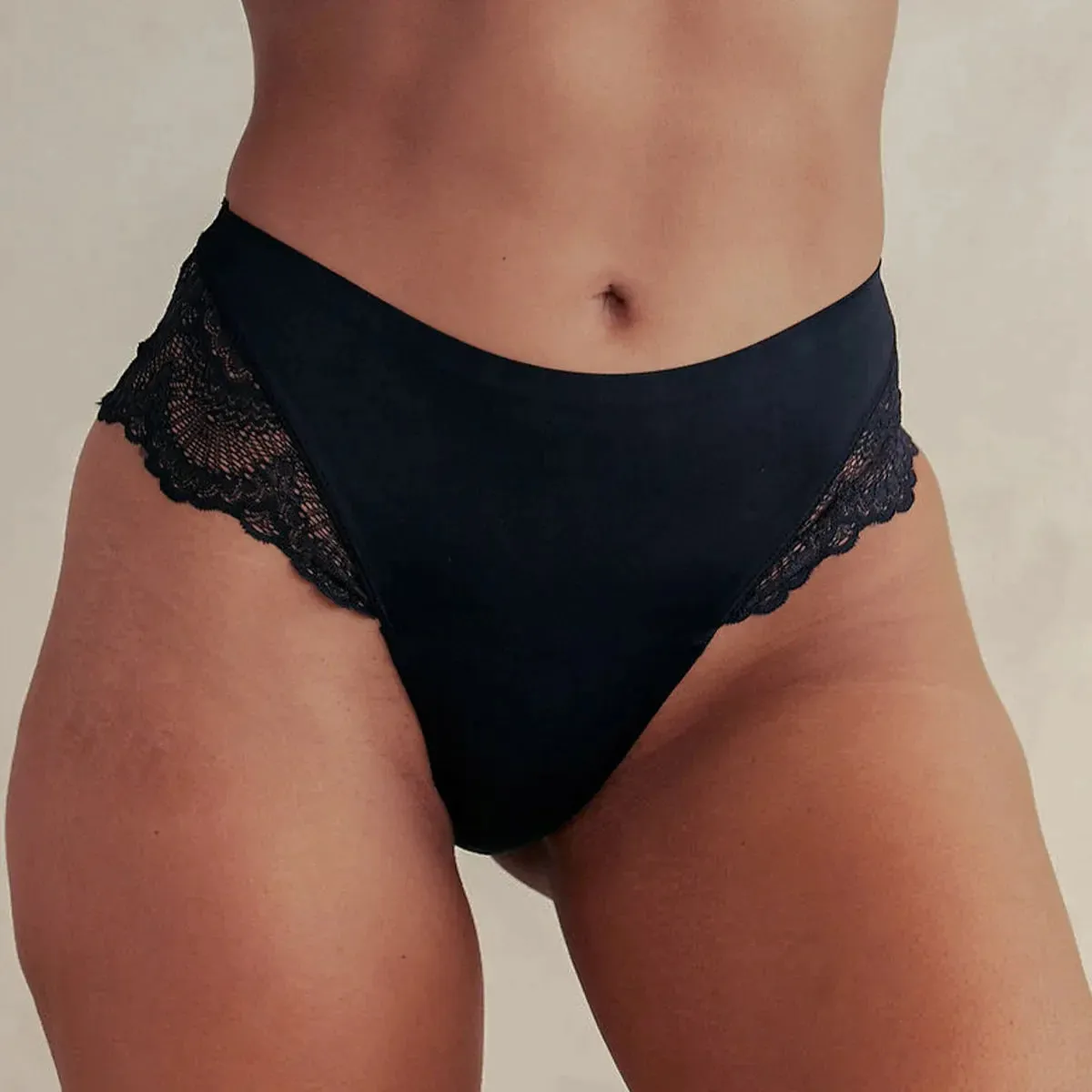 Mid-Waist Lace Hipster Panty sold by Pinsy