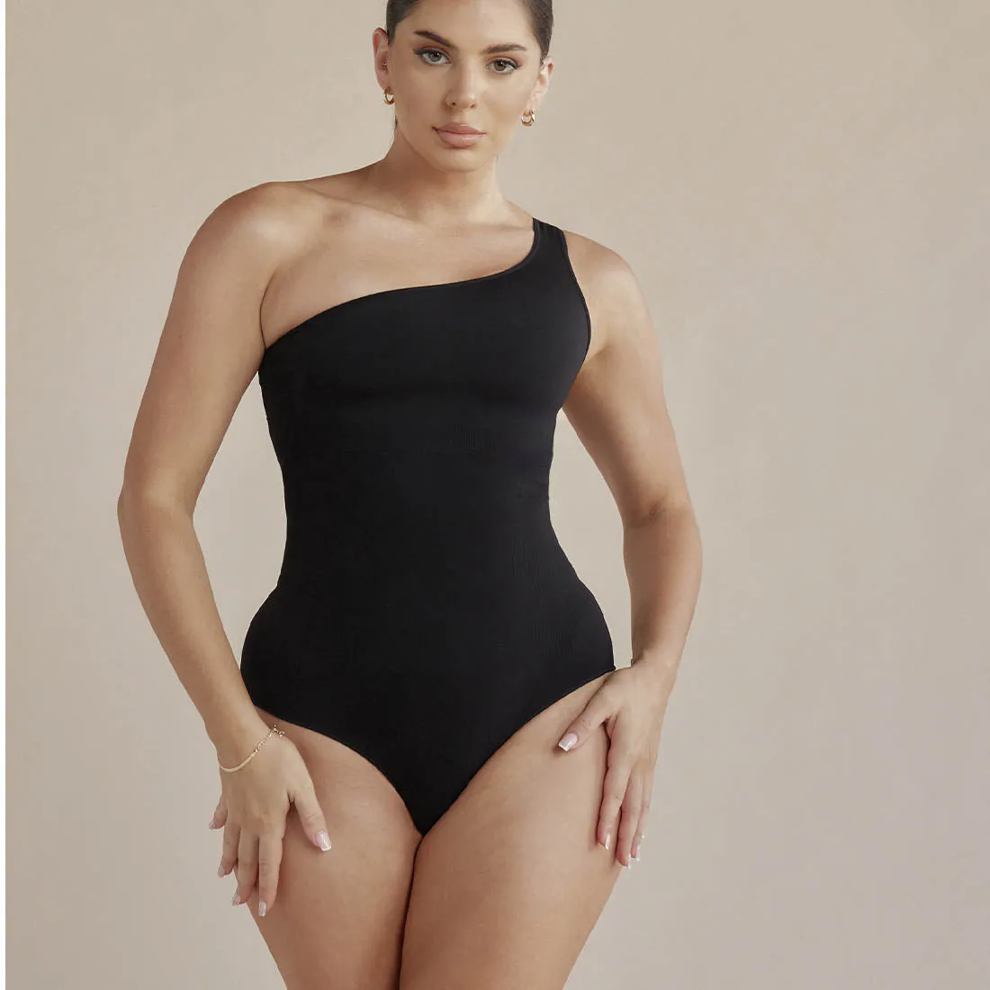 One Shoulder Butter Sculpt® Seamless Shapewear Bodysuit sold by Pinsy