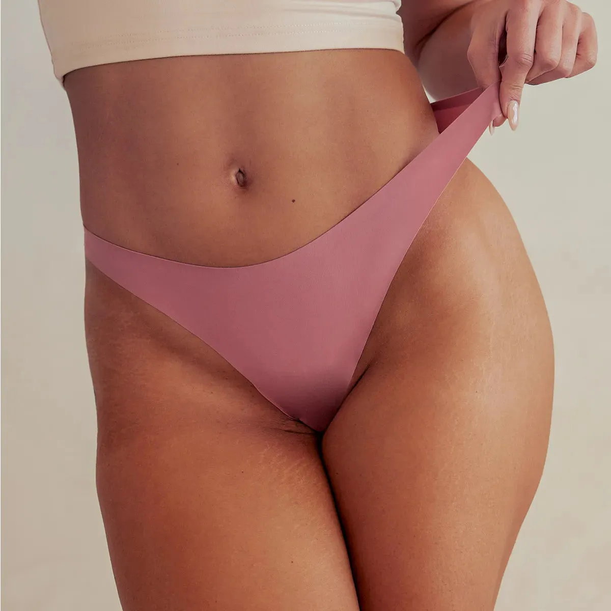 Mid-Waist Seamless Hipster Panty sold by Pinsy