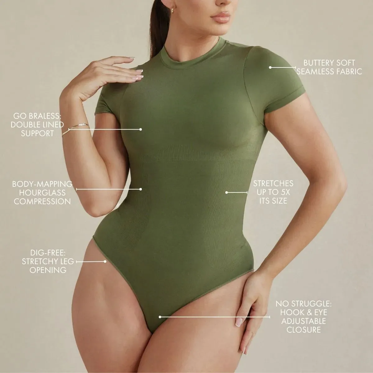 Butter Sculpt® Tee Seamless Shapewear Bodysuit sold by Pinsy product image thumbnail 3