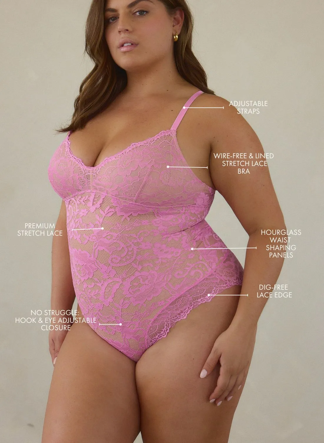 Shaping Lace Shapewear Bodysuit sold by Pinsy product image thumbnail 2
