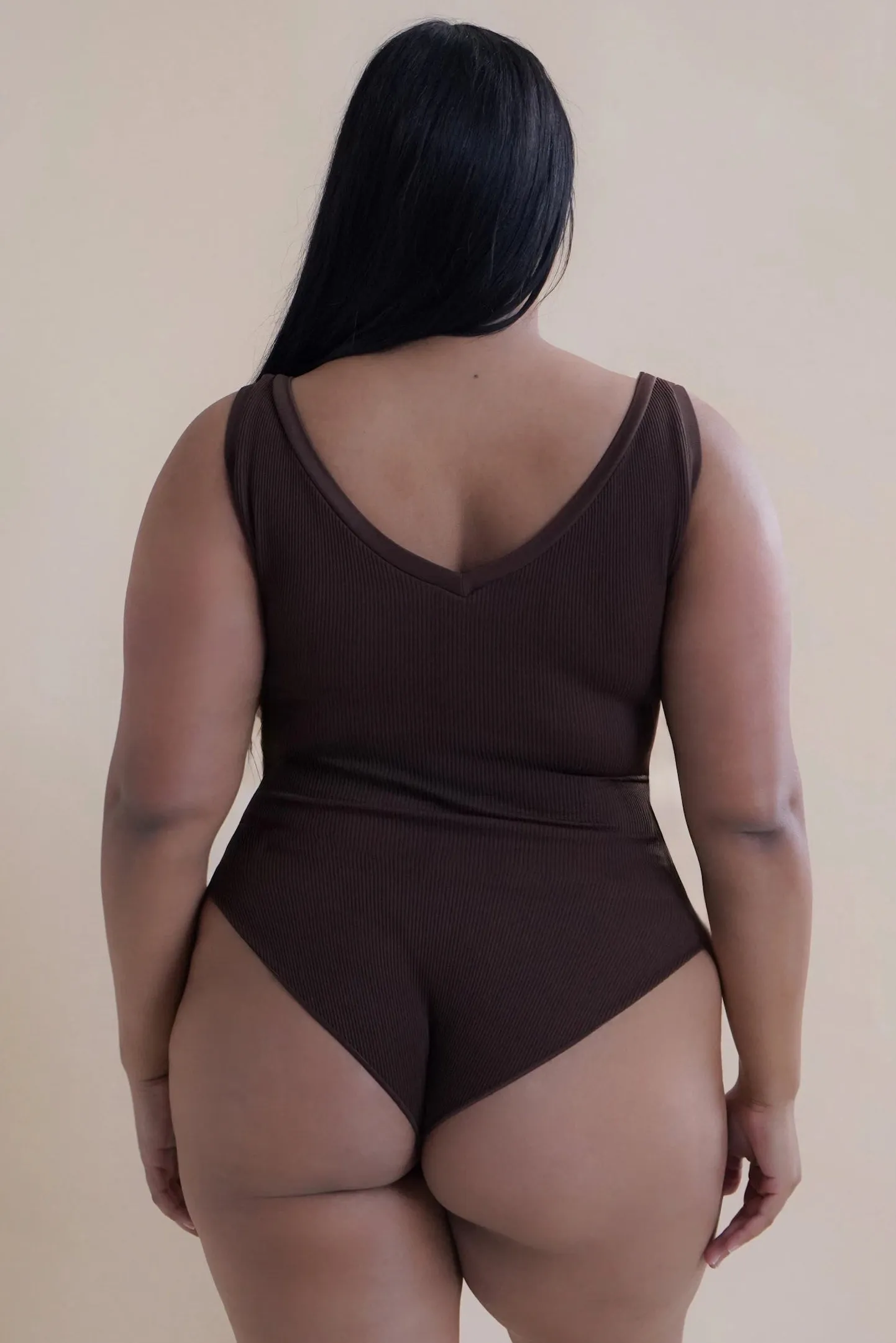 Rib Sculpt V-Neck Shapewear Bodysuit sold by Pinsy product image thumbnail 5