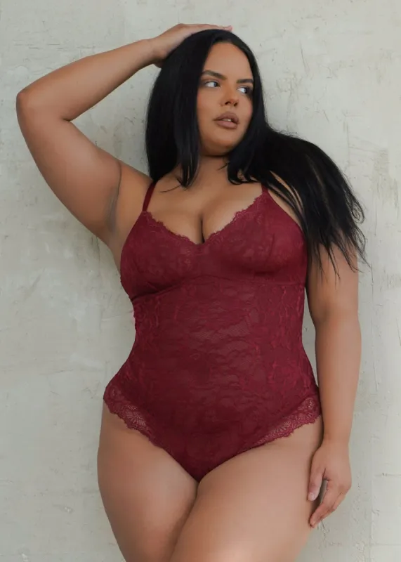 Shaping Lace Shapewear Bodysuit made by Pinsy