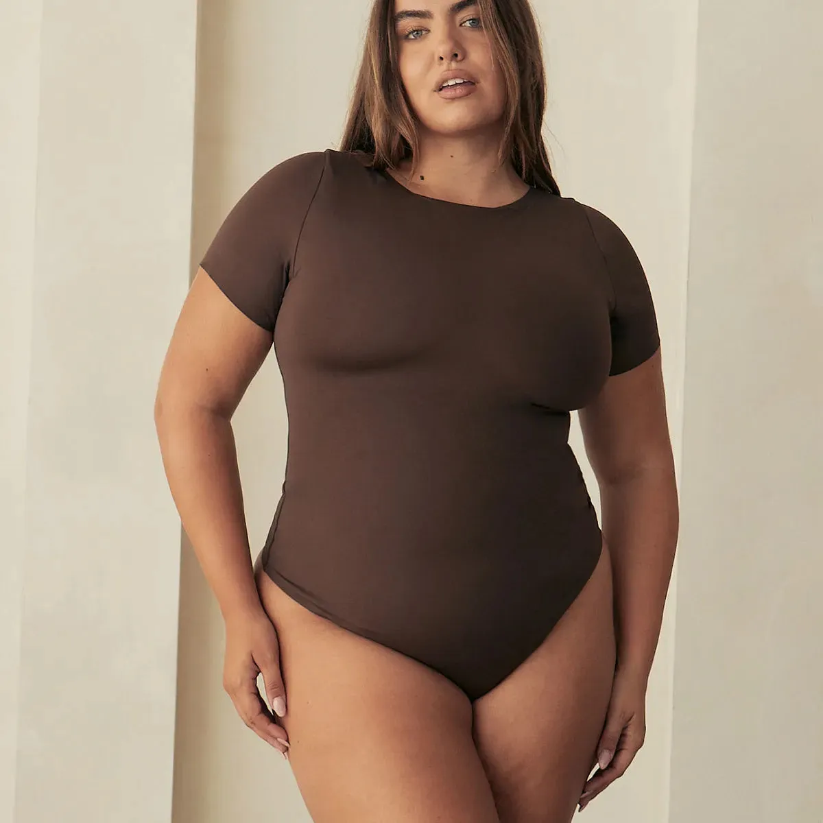 Hourglass Tee Shapewear Bodysuit sold by Pinsy