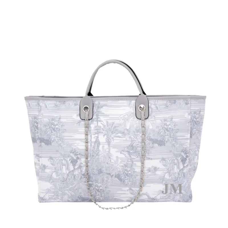 The Lily Canvas Jumbo - Tropical Grey - Initials Only sold by Lily and Bean