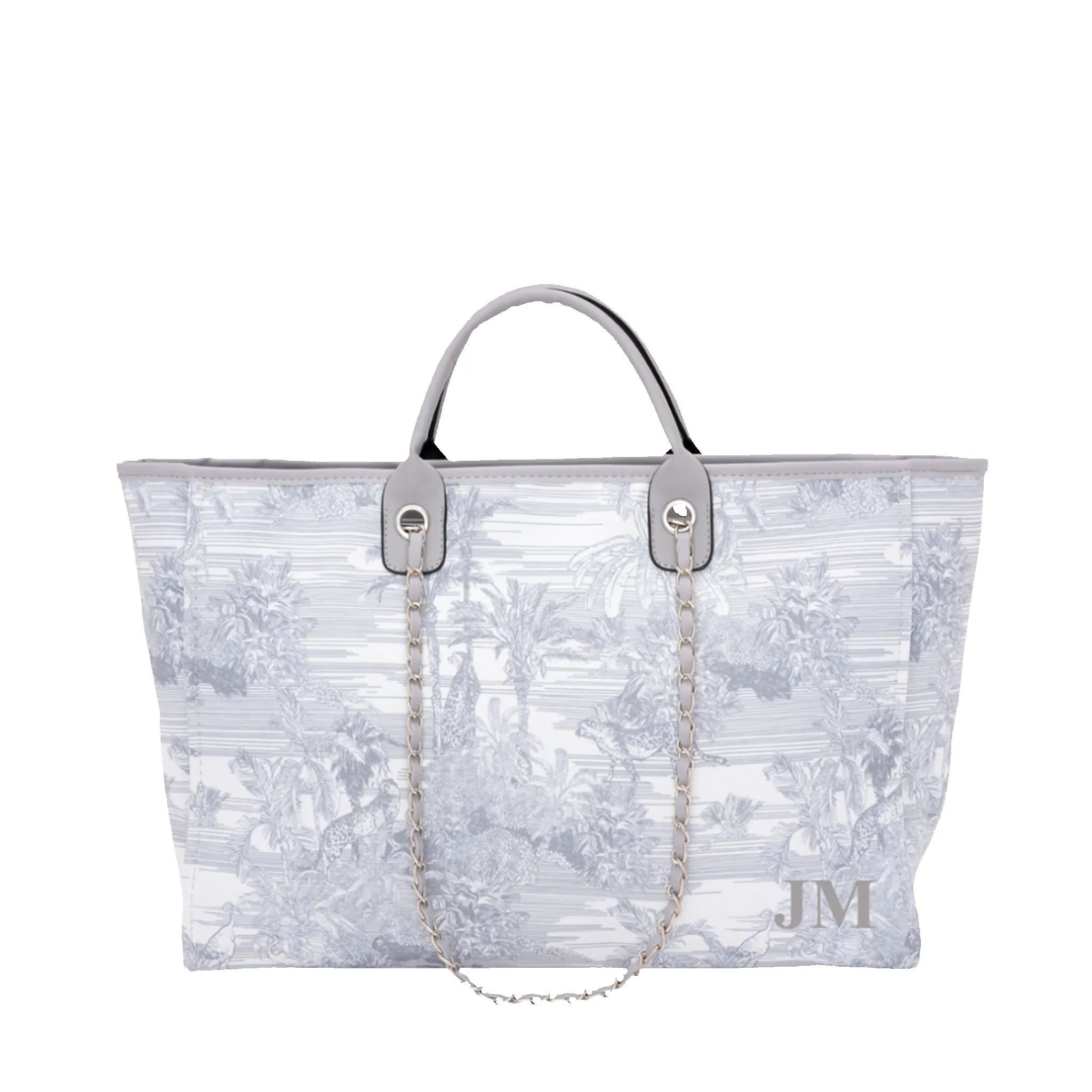 The Lily Canvas Jumbo - Tropical Grey - Initials Only sold by Lily and Bean