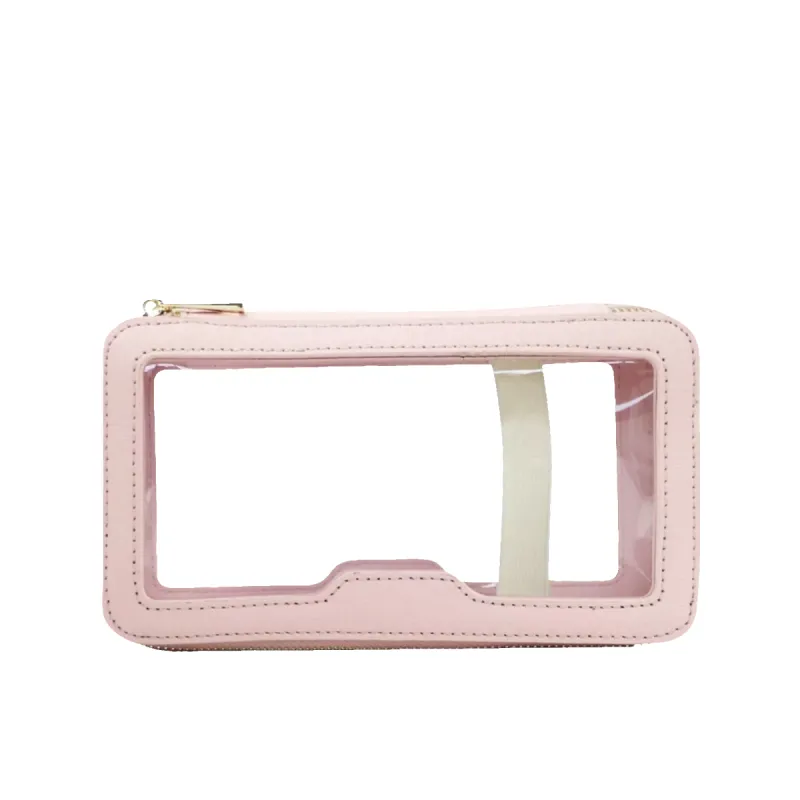L&B Transparent Rectangular Makeup Bag - Pale Pink sold by Lily and Bean