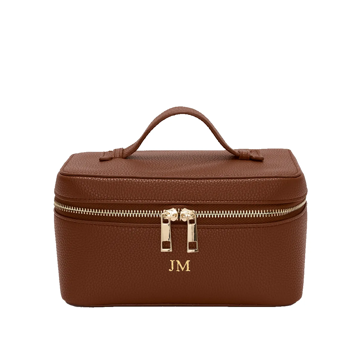 L&B Leather Travel Vanity Case - Tan sold by Lily and Bean product image thumbnail 2