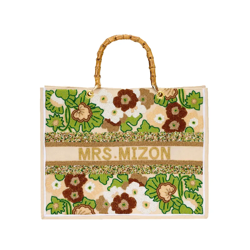 The Juliana Beaded Tote - English Summer sold by Lily and Bean