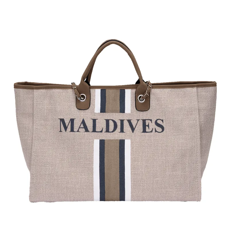 The Lily Canvas Jumbo - Soft Fawn - MALDIVES sold by Lily and Bean