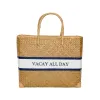 L&B Jumbo Straw Shopper - VACAY ALL DAY sold by Lily and Bean