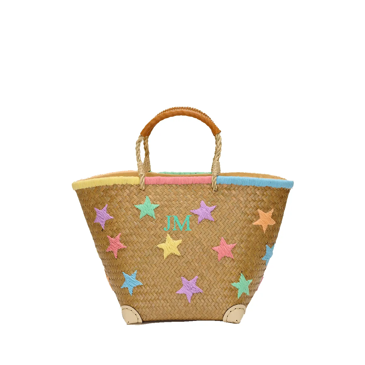 L&B Starry Straw Shopper sold by Lily and Bean