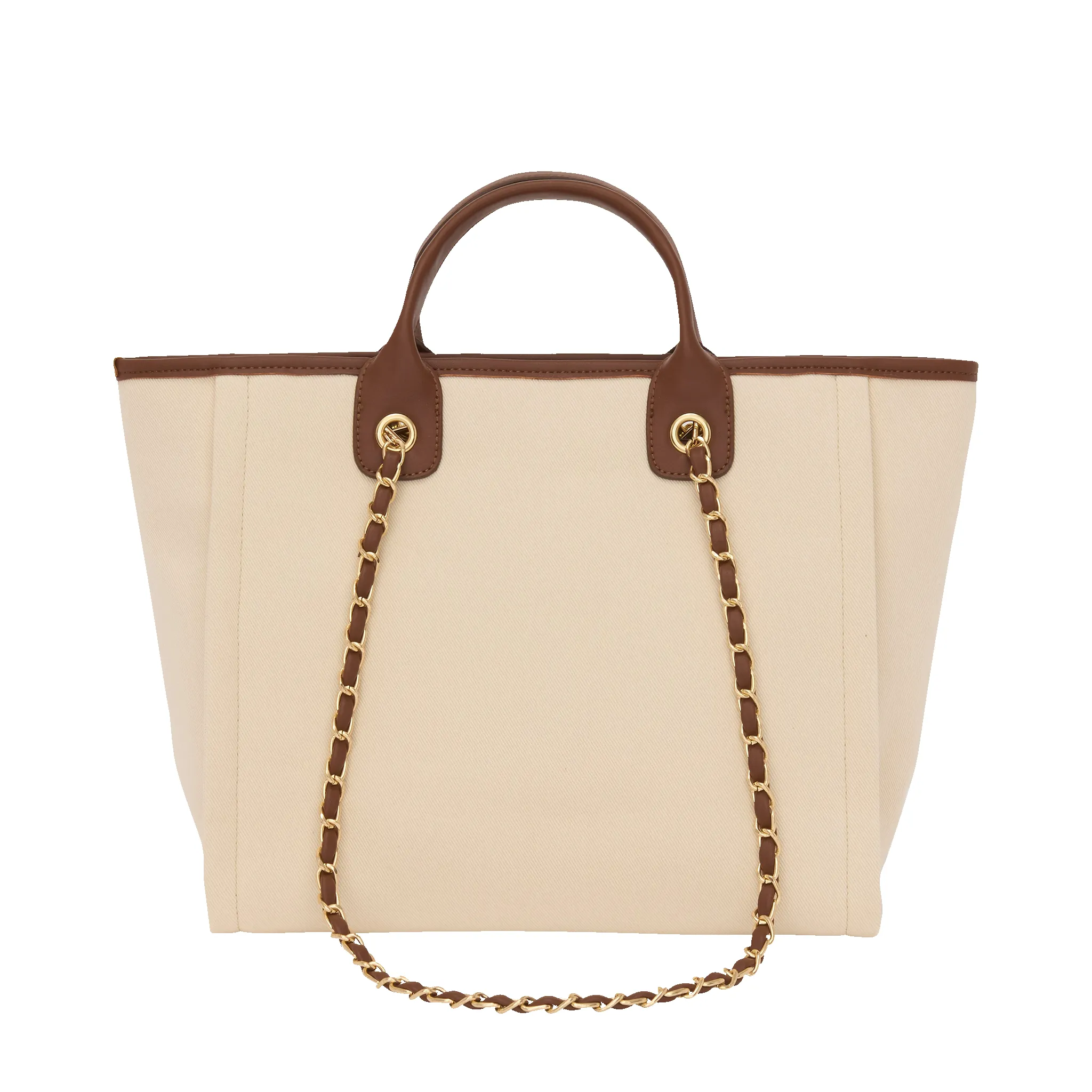 The Lily Canvas Medium - Cream with Dark Brown Handles - Design Your Own sold by Lily and Bean product image thumbnail 2