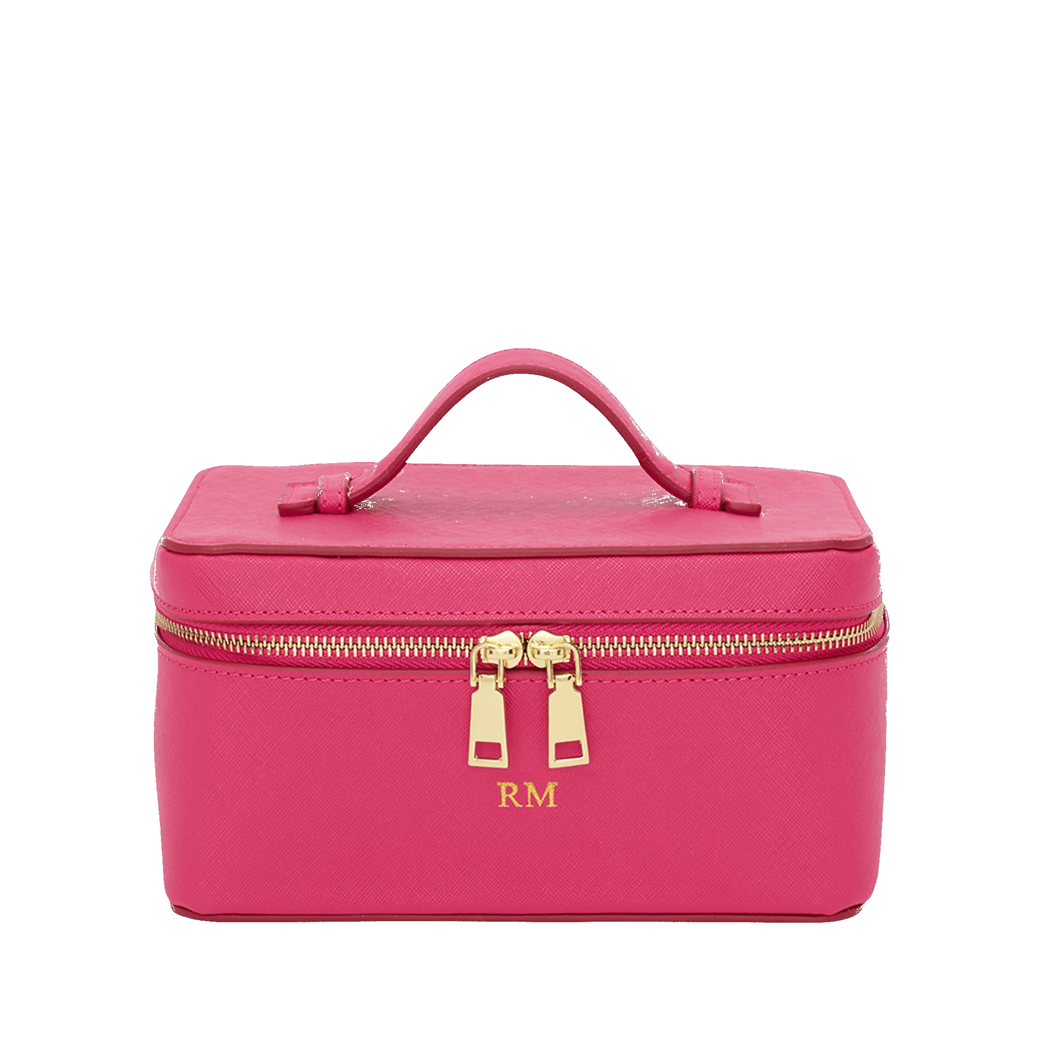 L&B Leather Travel Vanity Case - Hot Pink sold by Lily and Bean