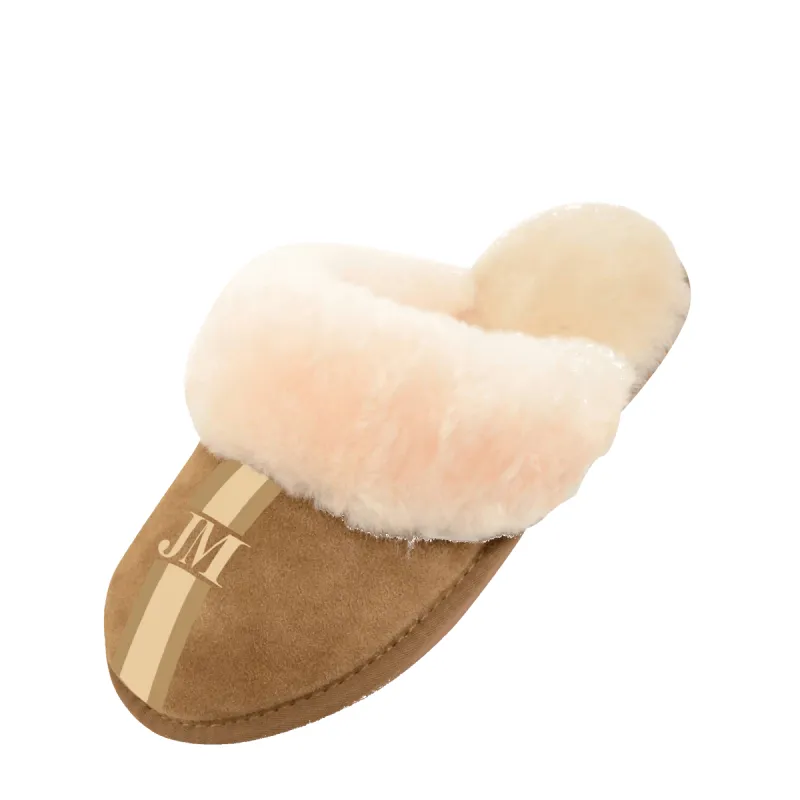 Lily & Bean Cosy Sheepskin Slippers - Stripes sold by Lily and Bean