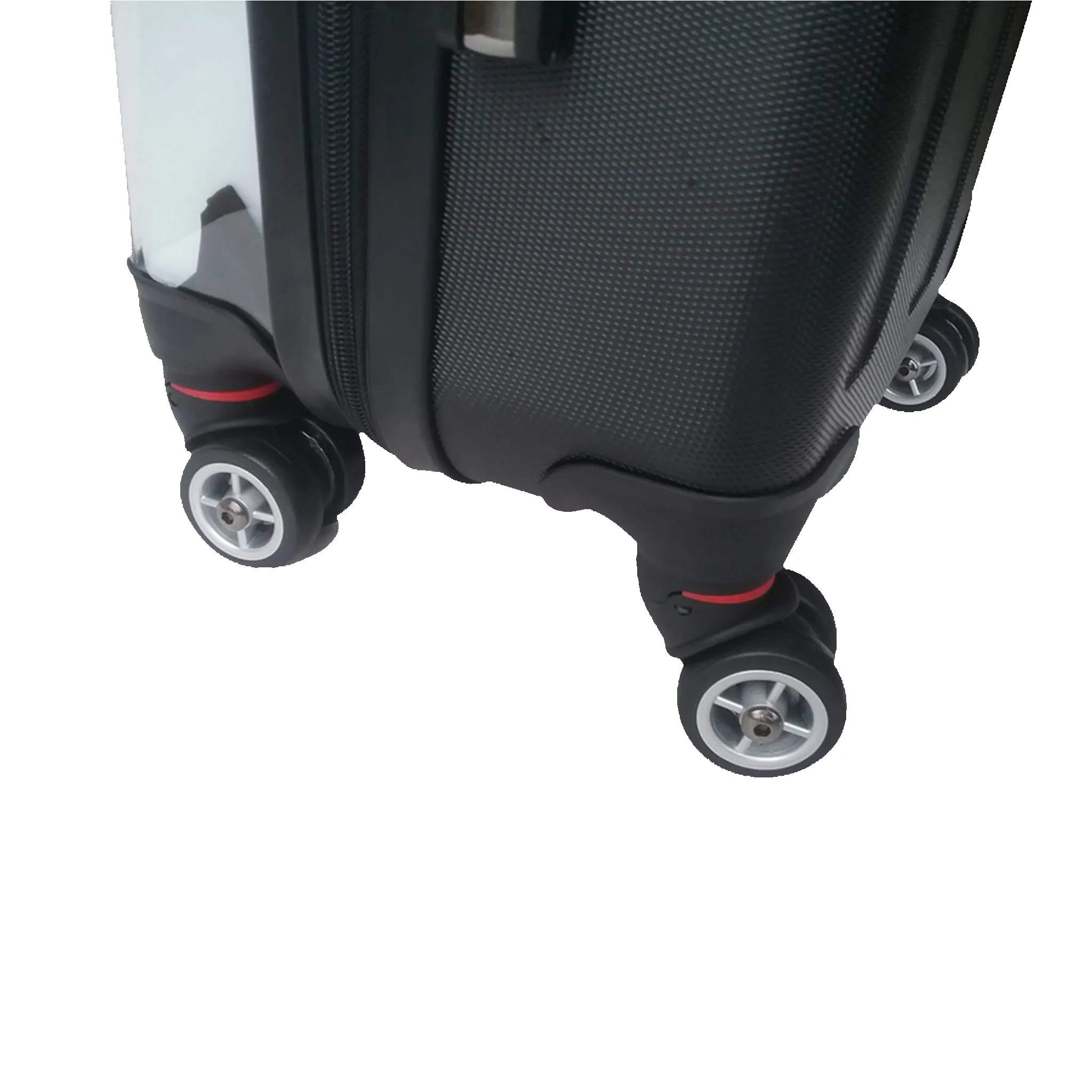 Pink & Grey Straw Effect Hardshell Luggage sold by Lily and Bean product image thumbnail 3