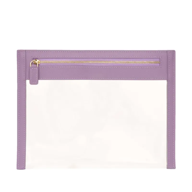 L&B Clear Travel Pouch - Lilac sold by Lily and Bean