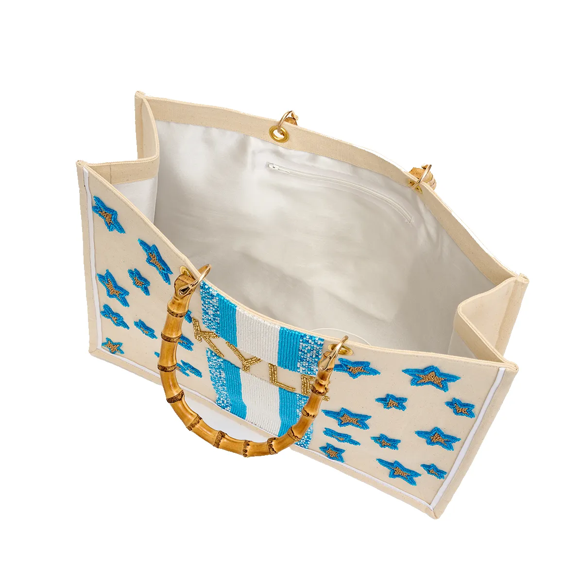 The Juliana Starry Blue Beaded Tote sold by Lily and Bean product image thumbnail 3