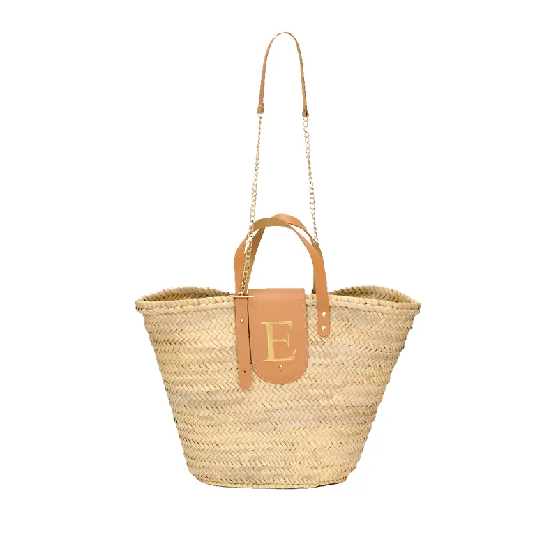 The Jumbo Straw Initial Basket sold by Lily and Bean