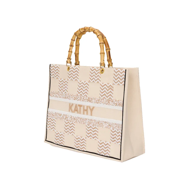 The Juliana Demi Zig Beaded Tote sold by Lily and Bean