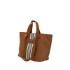 Tan Leather Double Handled Tote with Classic stripes sold by Lily and Bean