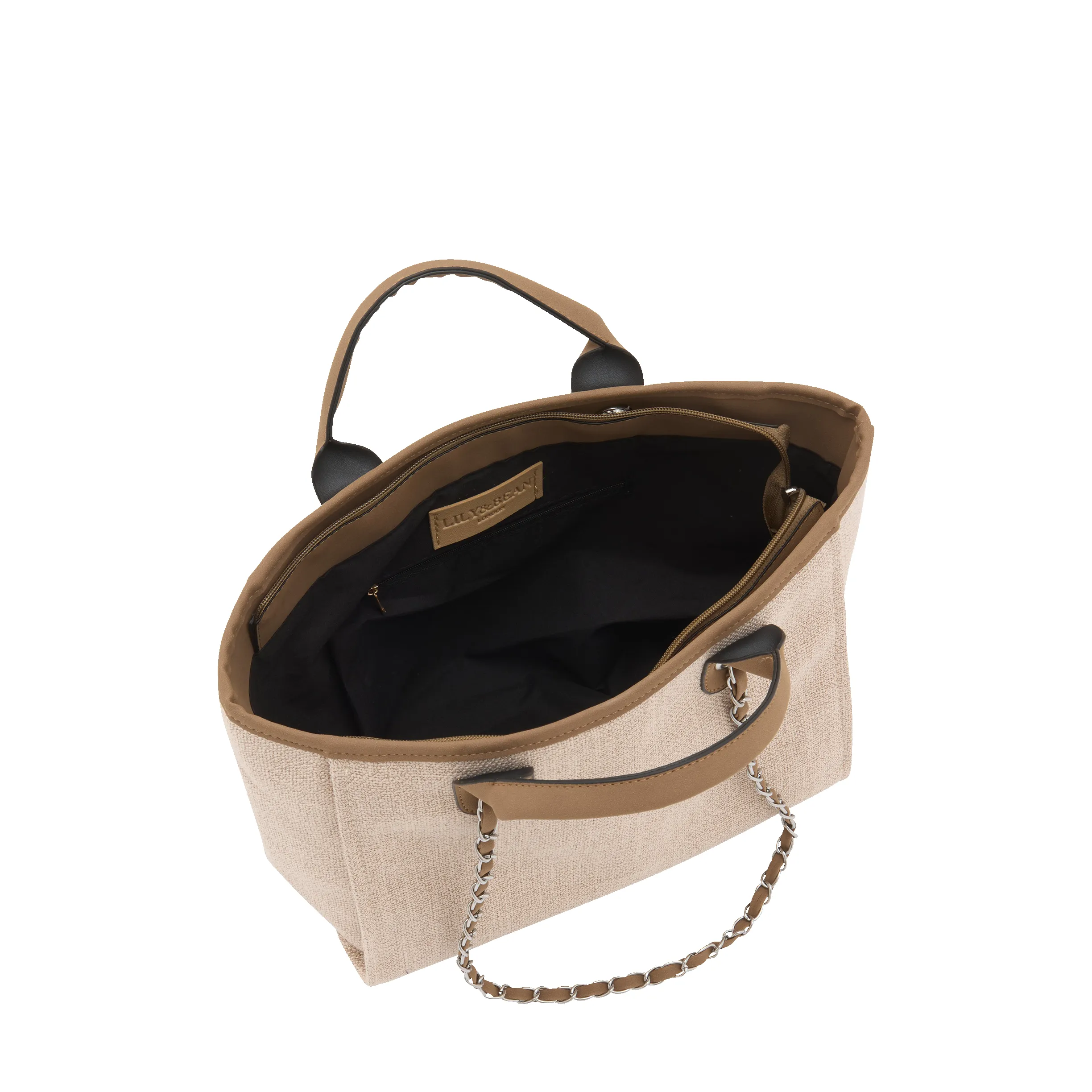 The Lily Canvas Medium - Soft Fawn with White, Grey and Beige Stripe sold by Lily and Bean product image thumbnail 3