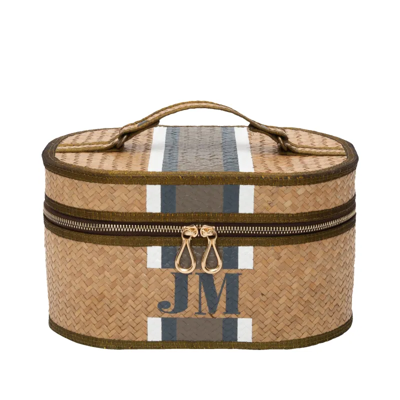 Straw Vanity Case - Beige sold by Lily and Bean