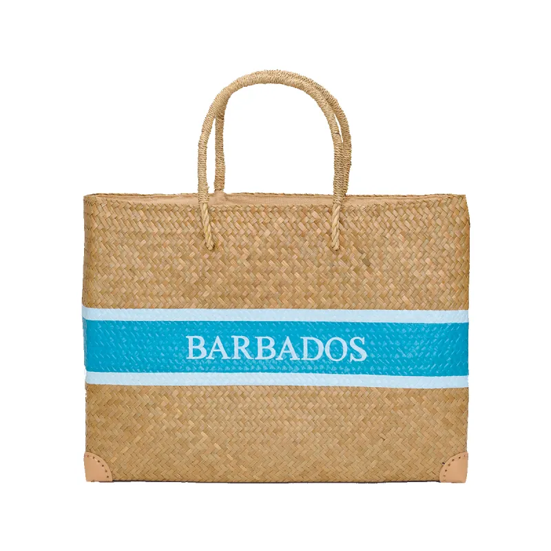 L&B Jumbo Straw Shopper - BARBADOS sold by Lily and Bean