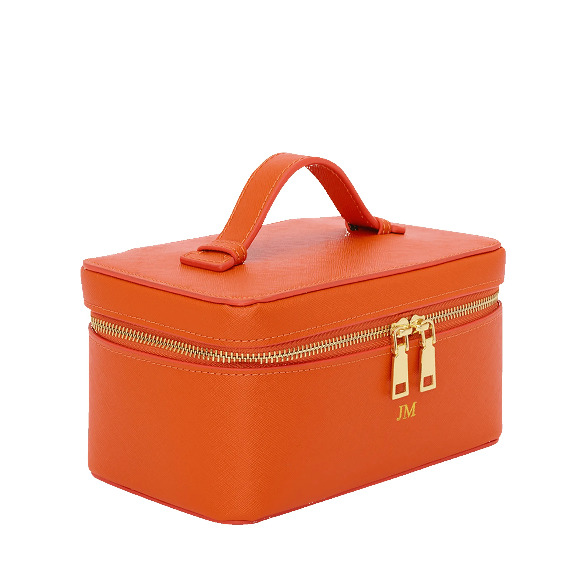 L&B Leather Travel Vanity Case - Orange sold by Lily and Bean product image thumbnail 3
