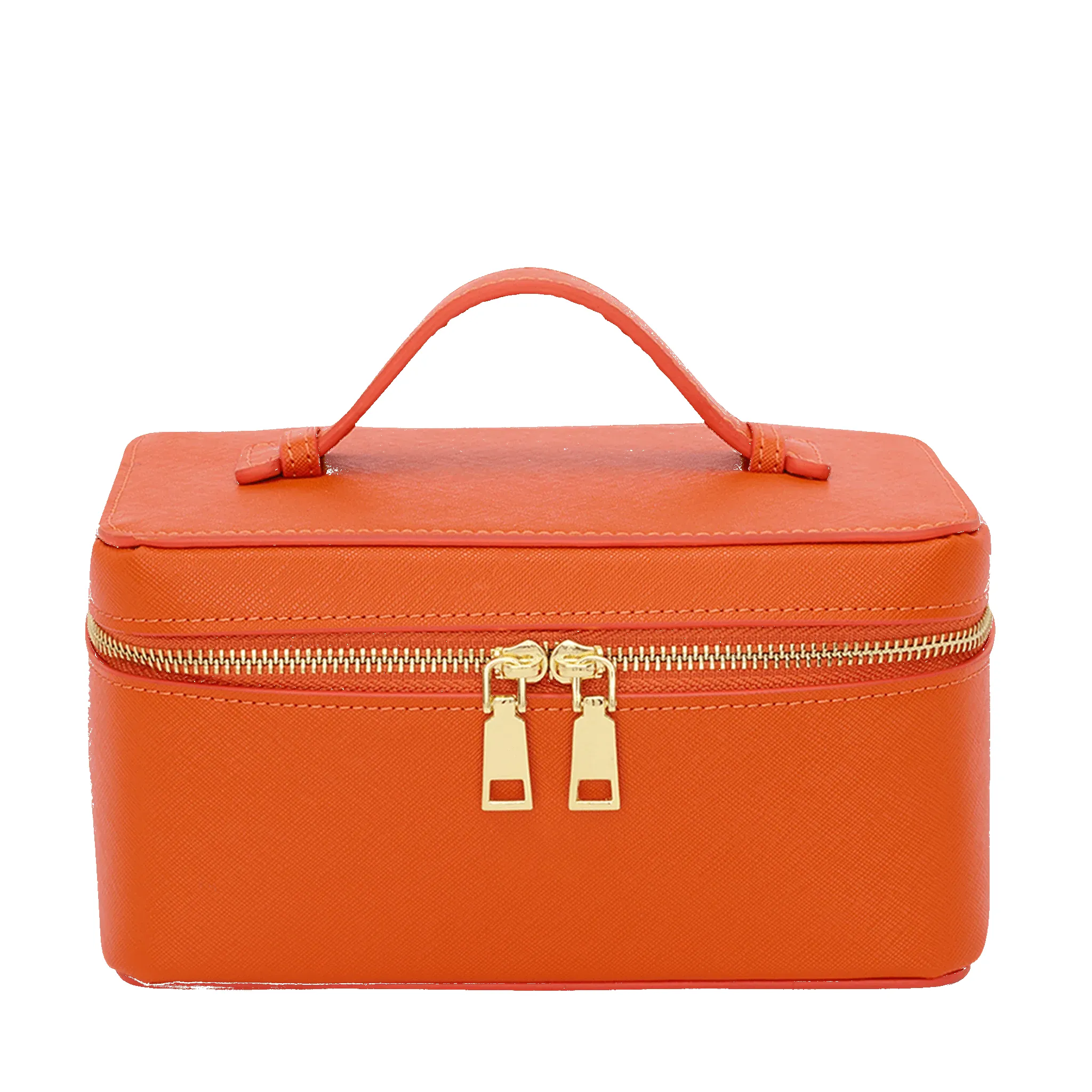 L&B Leather Travel Vanity Case - Orange sold by Lily and Bean