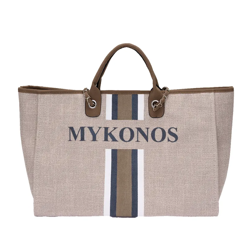 The Lily Canvas Jumbo - Soft Fawn - MYKONOS sold by Lily and Bean