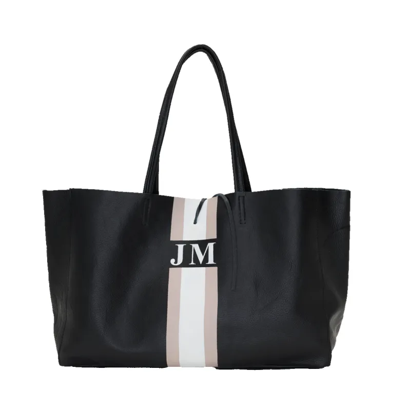 Egerton Shopper - Black & Taupe sold by Lily and Bean