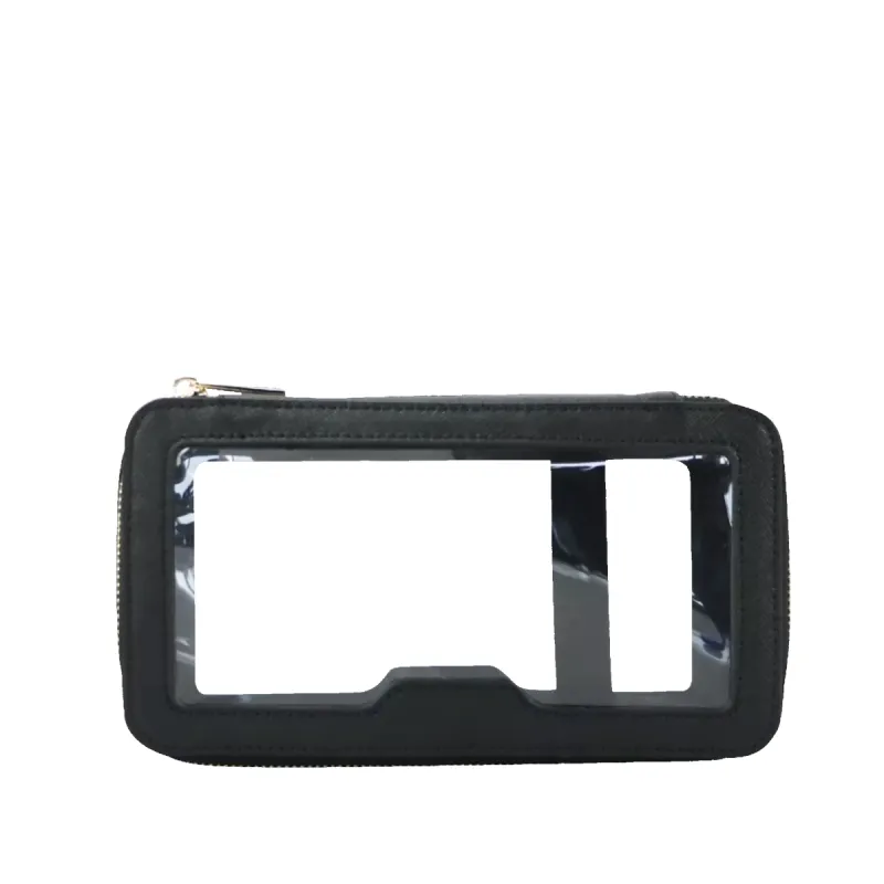 L&B Transparent Rectangular Makeup Bag - Black sold by Lily and Bean